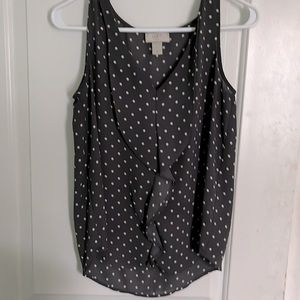 Loft gray/white tank top